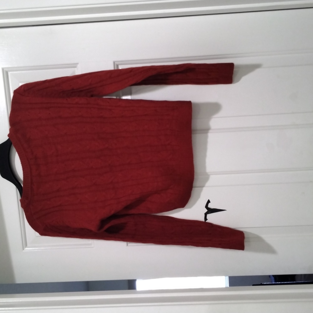 Orange/red knit long sleeve - Picture 2 of 2